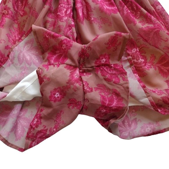 Haute Rogue Romper Womens XS Open Back Long Bell Sleeve Elastic Waist Tie Neck - Picture 6 of 10